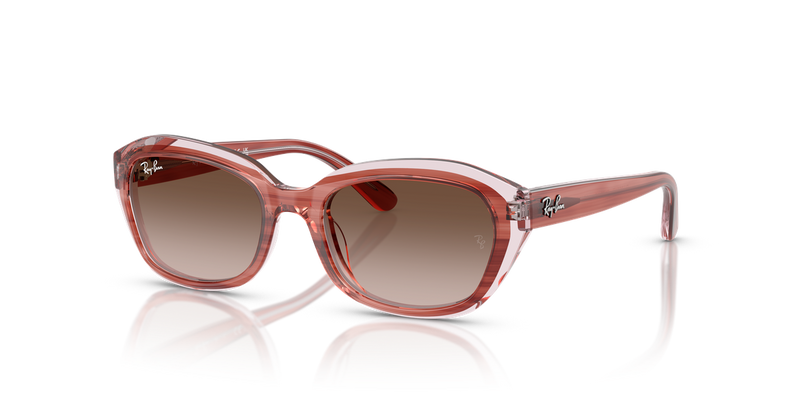 Ray-Ban Junior 0RJ9081S in Striped Pink On Transparent Pink - Alternate View