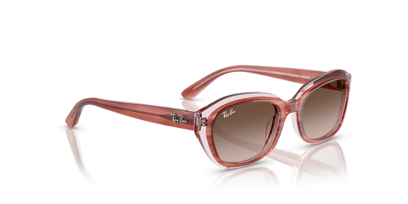 Ray-Ban Junior 0RJ9081S in Striped Pink On Transparent Pink - Alternate View