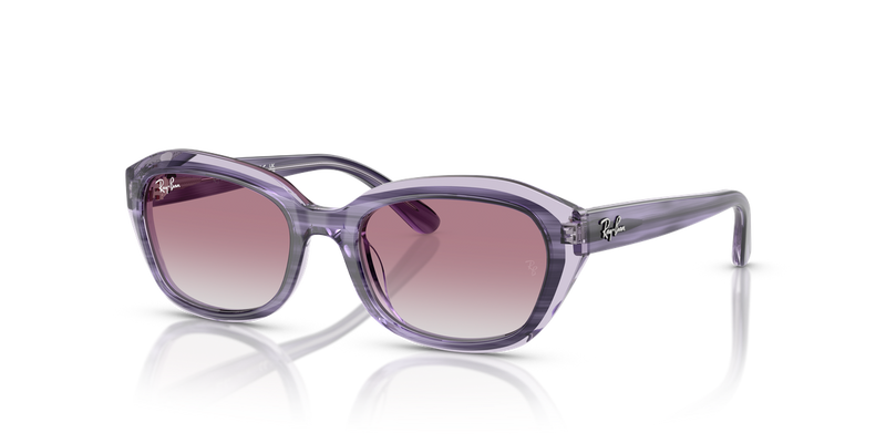 Ray-Ban Junior 0RJ9081S in Striped Violet On Transparent Violet - Alternate View
