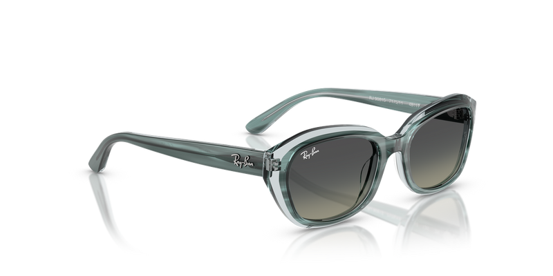 Ray-Ban Junior 0RJ9081S in Striped Green On Transparent Green - Alternate View
