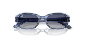 Striped Blue On Transparent Blue / Grey Gradient Blue (71764L)
