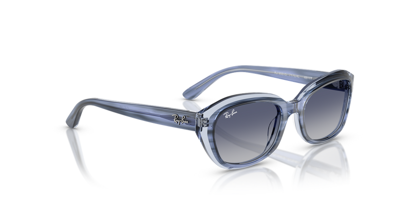 Ray-Ban Junior 0RJ9081S in Striped Blue On Transparent Blue - Alternate View