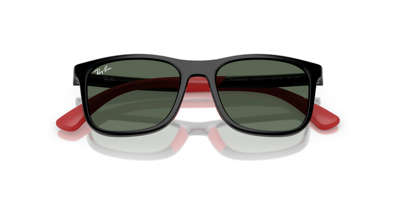 Ray-Ban Junior 0RJ9084SF in Black On Rubber Red - Side View