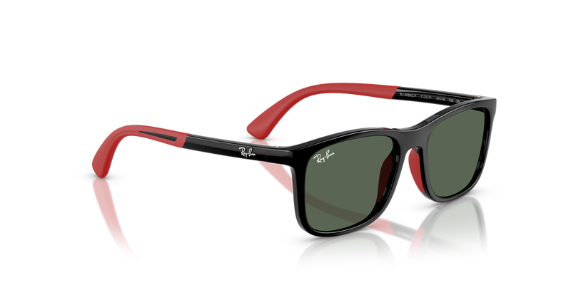 Ray-Ban Junior 0RJ9084SF in Black On Rubber Red - Alternate View