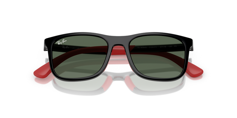 Ray-Ban Junior 0RJ9084S in Black On Rubber Red - Side View