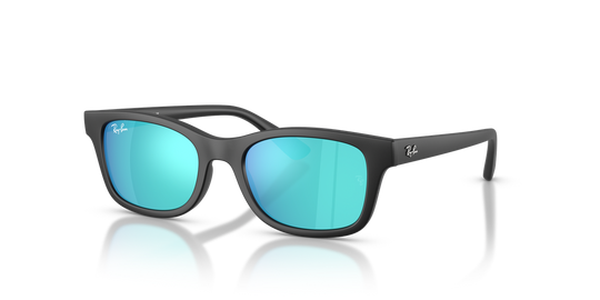 Ray-Ban Junior RJ9086SF - Matte Black / Light Green Mirror Blue (100S55)