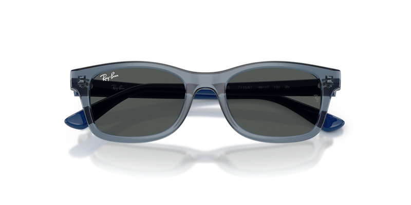 Ray-Ban Junior RJ9086S in Transparent Blue - Side View