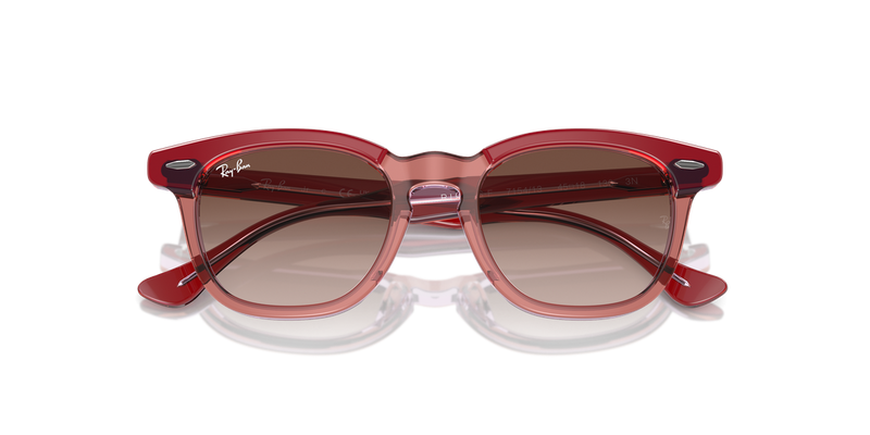 Ray-Ban Junior 0RJ9098SF in Top Red & Orange & Light Purple - Side View