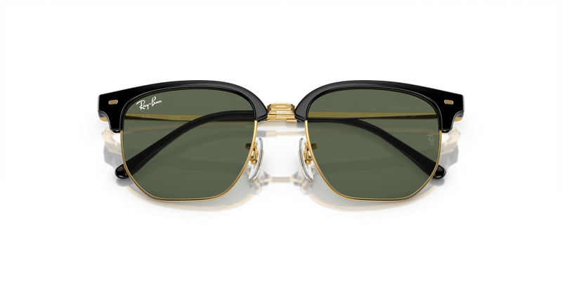 Ray-Ban Junior JUNIOR NEW CLUBMASTER in Black On Gold - Side View