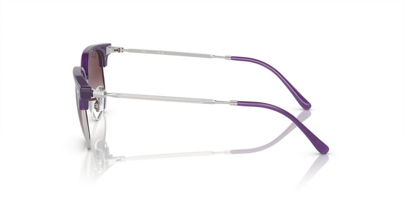 Ray-Ban Junior JUNIOR NEW CLUBMASTER in Opal Violet On Silver - Alternate View