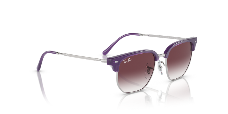 Ray-Ban Junior JUNIOR NEW CLUBMASTER in Opal Violet On Silver - Alternate View