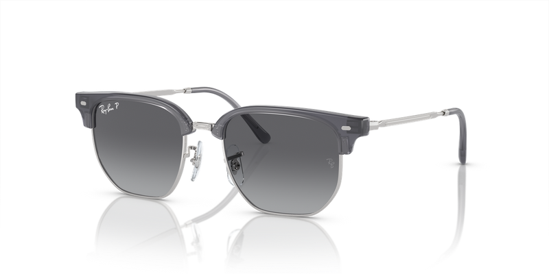Ray-Ban Junior JUNIOR NEW CLUBMASTER in Opal Blue On Silver - Alternate View