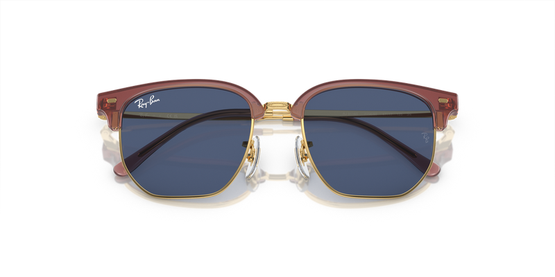 Ray-Ban Junior JUNIOR NEW CLUBMASTER in Opal Pink On Gold - Alternate View