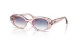 Transparent Pink / Clear Gradient Blue Mirror Red (7218U0)