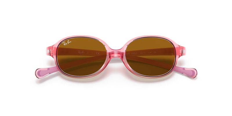 Ray-Ban Junior 0RJ9187S in Transparent Light Red - Side View