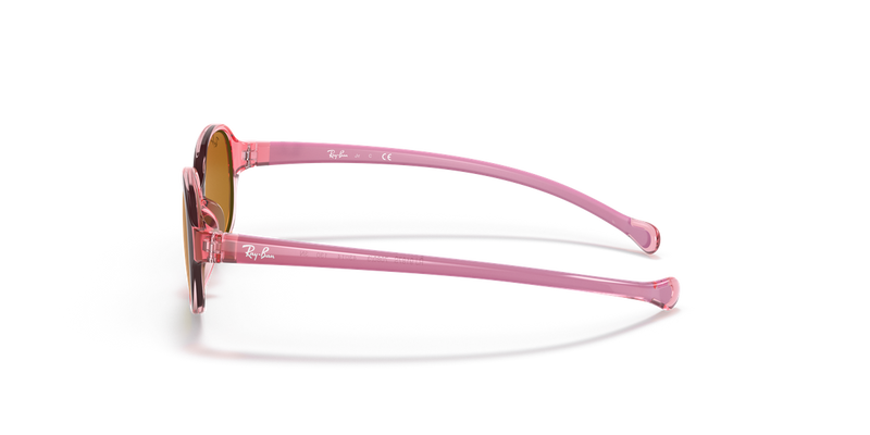 Ray-Ban Junior 0RJ9187S in Transparent Light Red - Back View