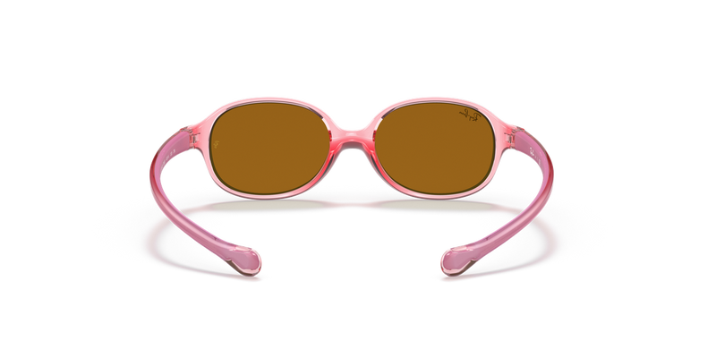 Ray-Ban Junior 0RJ9187S in Transparent Light Red - Temple Detail
