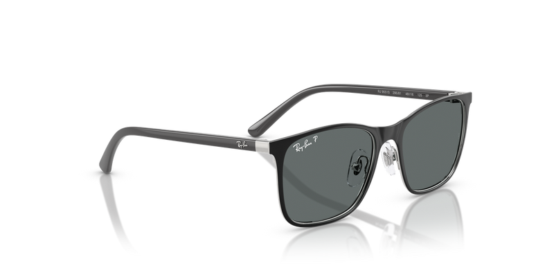 Ray-Ban Junior 0RJ9551S in Black On Silver - Alternate View