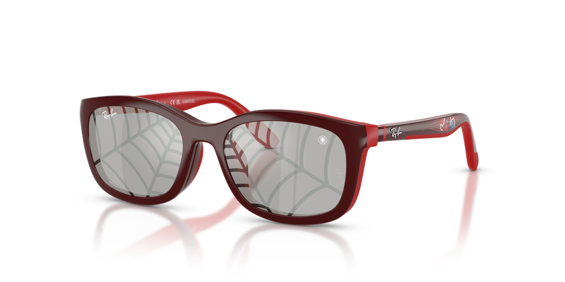 Ray-Ban Junior RJ9644S in Dark Red/Rubber Red - Front View