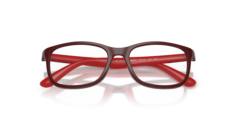 Ray-Ban Junior RJ9644S in Dark Red/Rubber Red - Side View