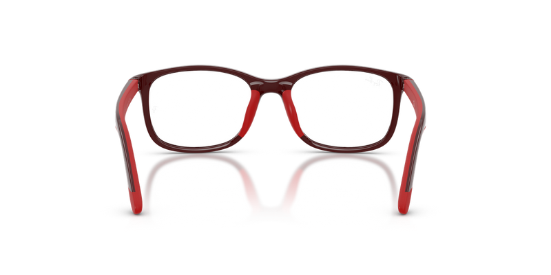 Ray-Ban Junior RJ9644S in Dark Red/Rubber Red - Temple Detail