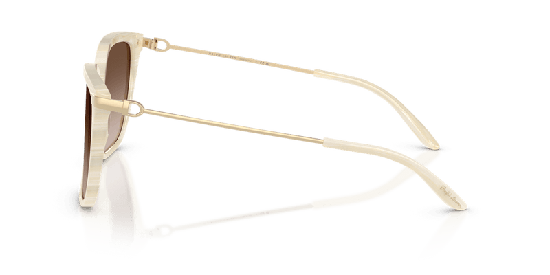 Ralph Lauren THE JACQUIE RL8209 in Cream Horn / Gradient Brown (610713) - Temple Detail