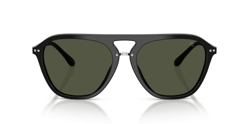 Ralph Lauren THE HUGH RL8219U in Shiny Black / Green (500131) - Side View