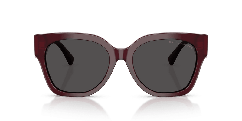 Ralph Lauren THE OVERSZED RICKY in Solid Bordeaux / Dark Grey (508387) - Temple Detail
