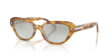 Shiny Tortoise Light Brown / Light Grey Mirror Gradient Sil (61856V)