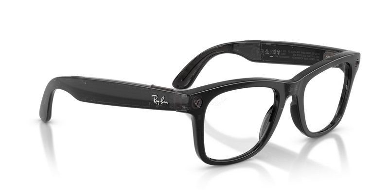 Ray-Ban Meta Wayfarer (Gen 3) - Transparent Black / Clear/Aquamarine (690680)-variant-image
