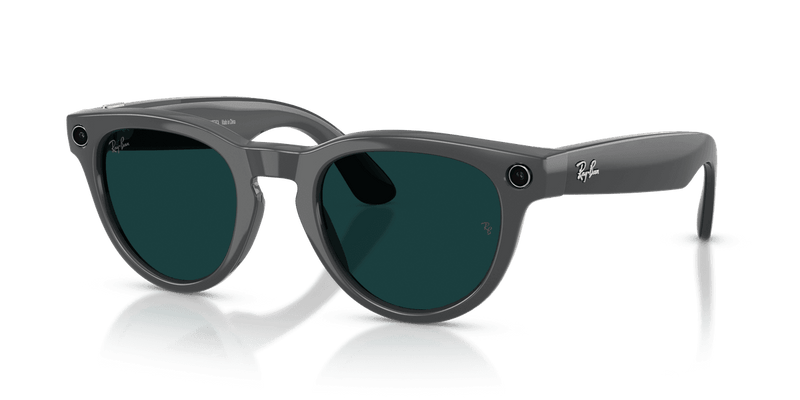 Ray-Ban Meta Headliner - Asteroid Grey / Clear/Emerald (6702CE)