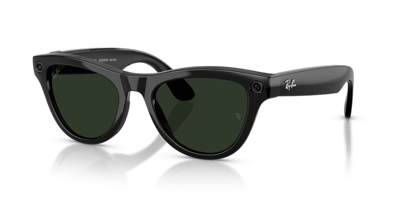Ray-Ban Meta Skyler - Black / Clear/Graphite Green (601/1M)