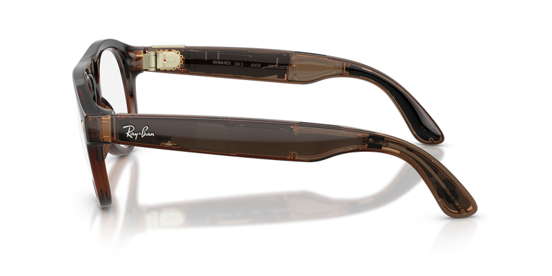 Ray-Ban Meta Aviator (Gen 3) - Transparent Umber / Clear/Jade (6912JD)-variant-image