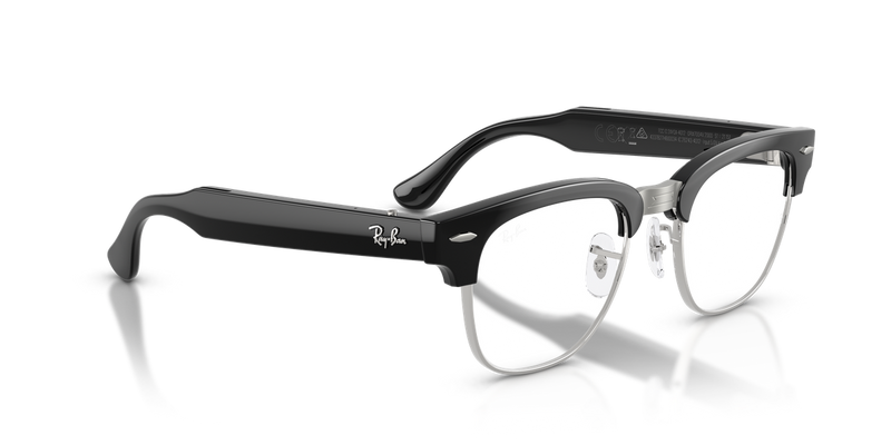 Ray-Ban Meta Audio Clubmaster Optics - Black on Silver (2000)-variant-image
