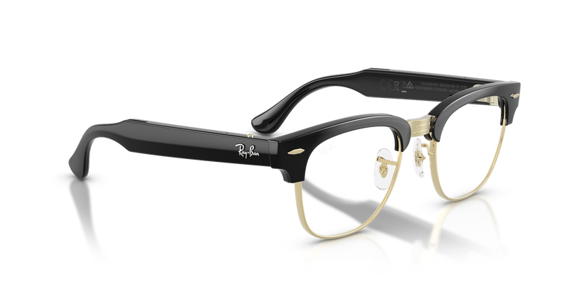 Ray-Ban Meta Audio Clubmaster Optics - Black on Gold (5784)-variant-image