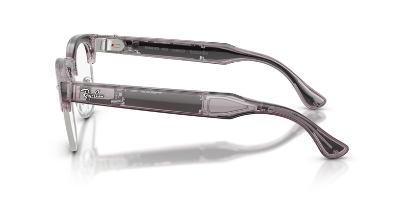 Ray-Ban Meta Audio Clubmaster Optics - Transparent Orchid (8550)-variant-image