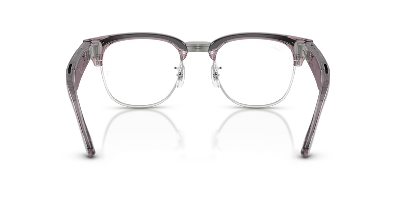 Ray-Ban Meta Audio Clubmaster Optics - Transparent Orchid (8550)-variant-image