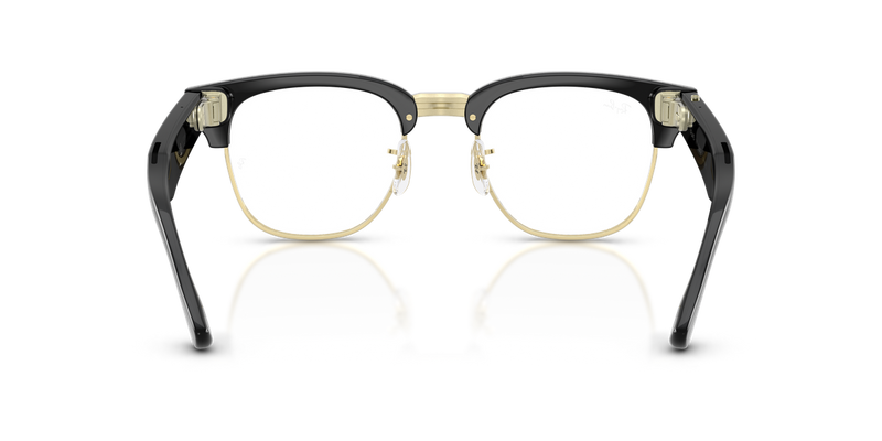 Ray-Ban Meta Audio Clubmaster - Black on Gold / Clear/Green Graphite (601_1M)-variant-image