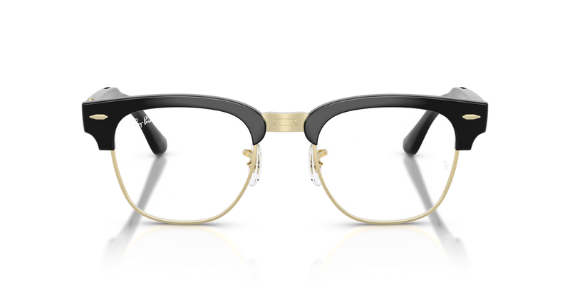 Ray-Ban Meta Audio Clubmaster - Black on Gold / Clear/Green Graphite (601_1M)-variant-image