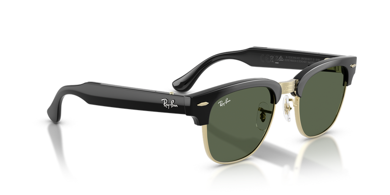 Ray-Ban Meta Audio Clubmaster - Black on Gold / G-15 Green (601_71)-variant-image
