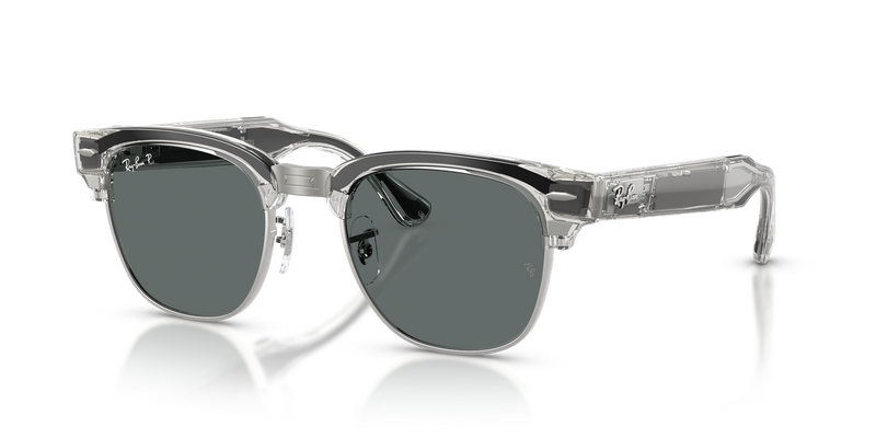 Ray-Ban Meta Audio Clubmaster - Transparent Iron Grey / Dark Grey Polarized (693081)