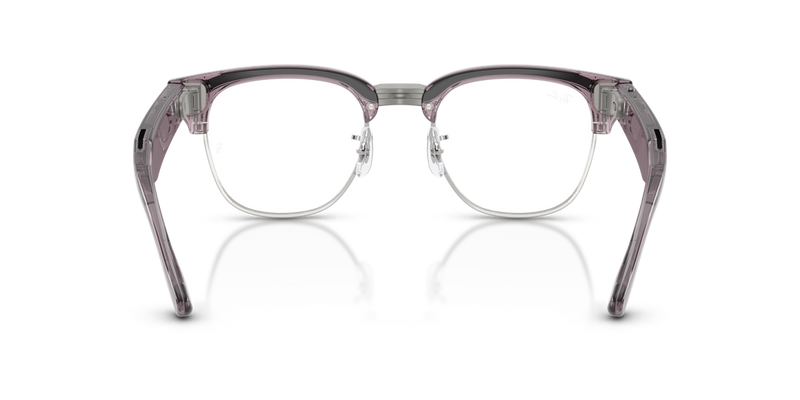 Ray-Ban Meta Audio Clubmaster - Transparent Orchid / Clear/Ruby (6932MI)-variant-image