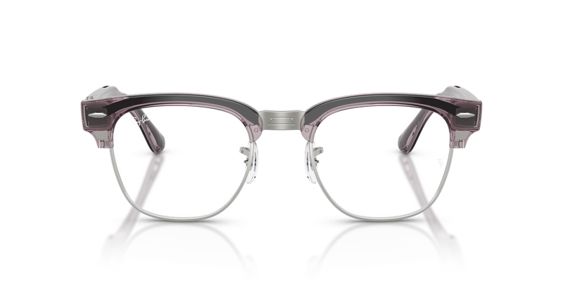 Ray-Ban Meta Audio Clubmaster - Transparent Orchid / Clear/Ruby (6932MI)-variant-image