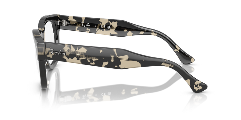 Ray-Ban MEGA HAWKEYE in Grey Havana / Clear (8117) - Back View