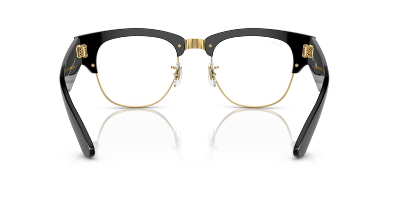Ray-Ban MEGA CLUBMASTER in Black On Gold - Temple Detail