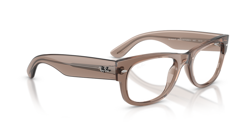 Ray-Ban MEGA WAYFARER II in Transparent Taupe Beige - Alternate View