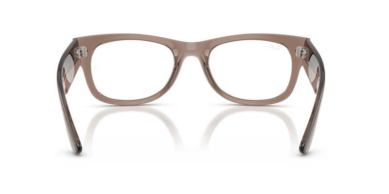 Ray-Ban MEGA WAYFARER II RX0832V in Transparent Taupe Beige / Clear (8457) - Alternate View