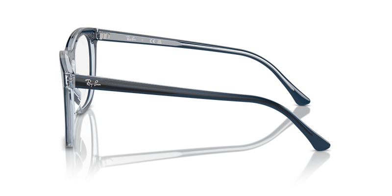 Ray-Ban RX2210V in Blue On Transparent Blue - Alternate View