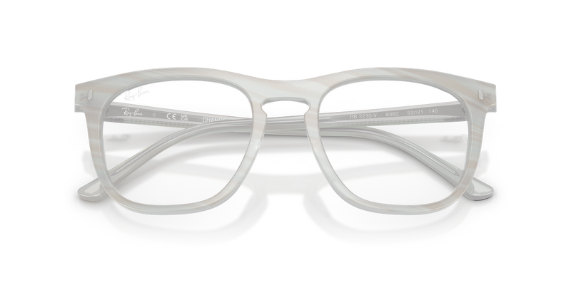 Ray-Ban RX2210V in Photo Striped Light Blue - Alternate View
