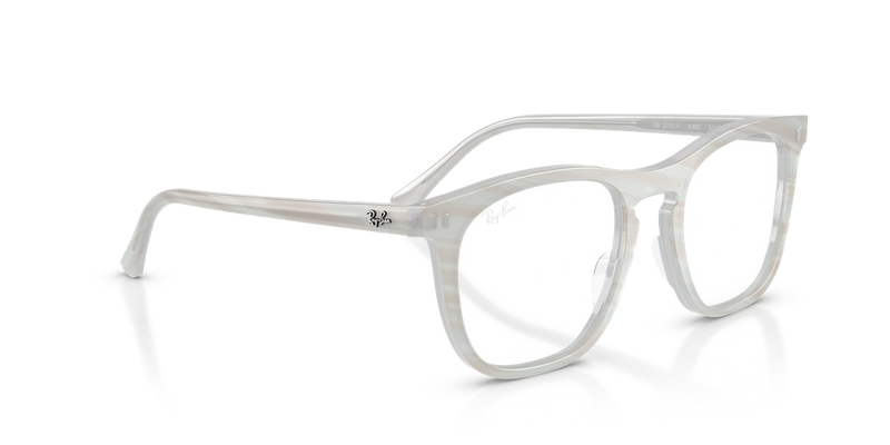 Ray-Ban RX2210V in Photo Striped Light Blue - Alternate View